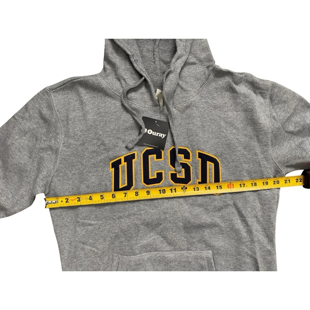 Ouray UCSD Gray Sweatshirt Pullover Hoodie Sweater Thumb Holes Size M - Picture 4 of 8